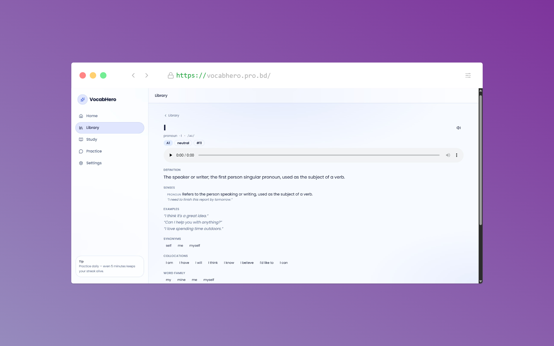 VocabHero - AI Powered Vocabulary Builder